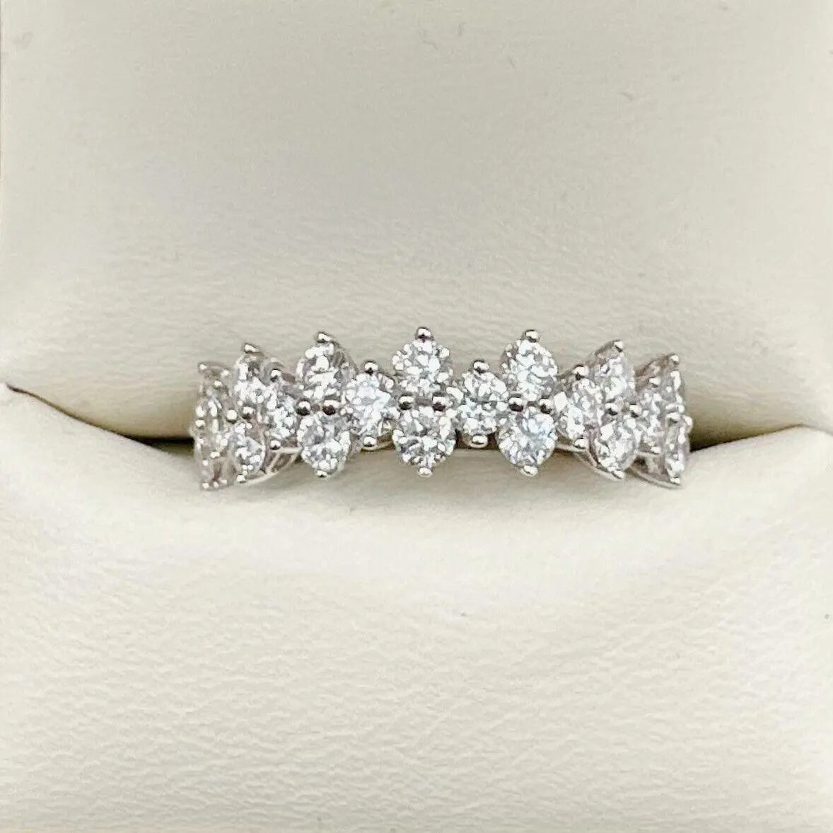 18Carat White Gold Diamond Half Eternity Band 1.02cts 5.8mm  Diamond Ring