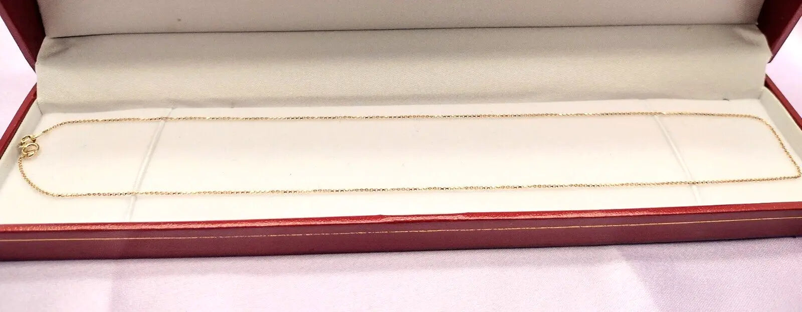 14K / 14ct Yellow Gold Diamond Cut Chain Necklace 18 inch Hallmarked 