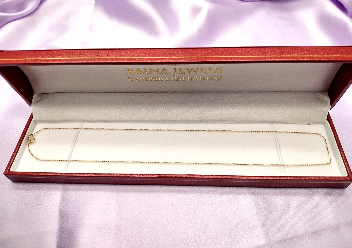 14K / 14ct Yellow Gold Diamond Cut Chain Necklace 18 inch Hallmarked 