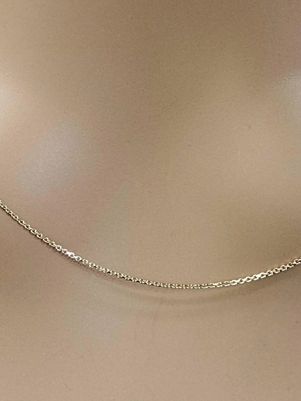 14K / 14ct Yellow Gold Diamond Cut Chain Necklace 18 inch Hallmarked 