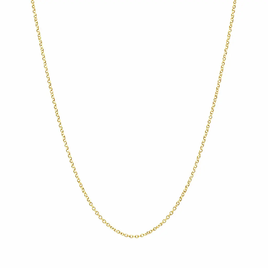 14ct Yellow Gold Diamond Cut Chain Necklace 18 inch Hallmarked  Gold Necklace