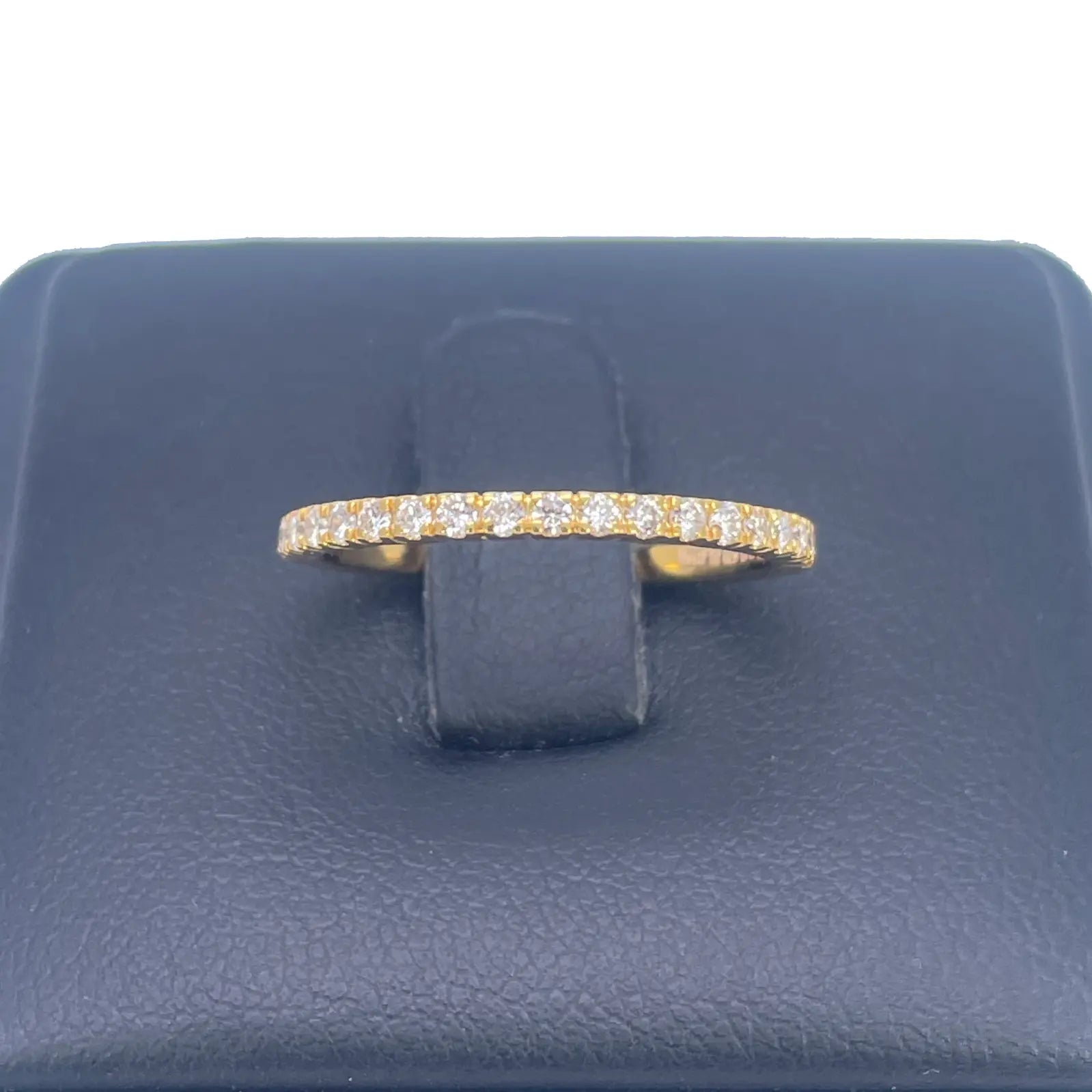 18ct Yellow Gold Round Diamond Half Eternity Band Claw Set 0.26ct  Diamond Ring