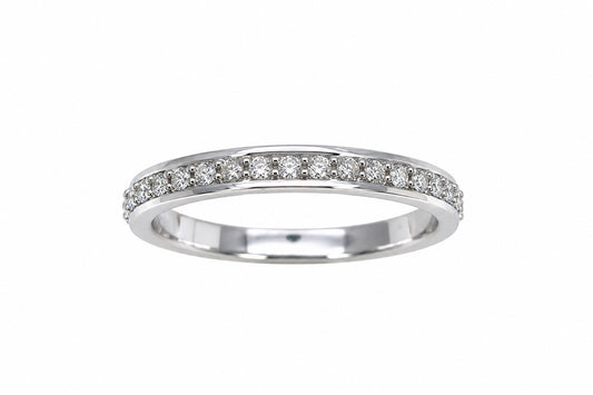 18ct White Gold Natural Diamond Full Eternity Ring Channel Set 0.40ct