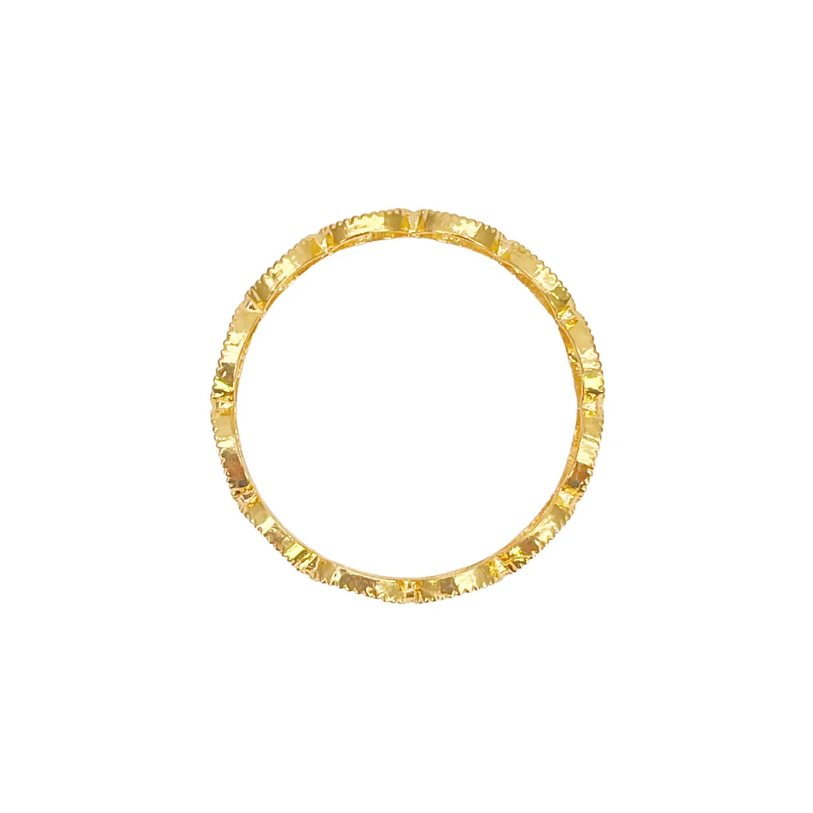 22ct Gold Milgrain Leaf Floral Band Ring ? 4.6mm Wide  Gold Ring