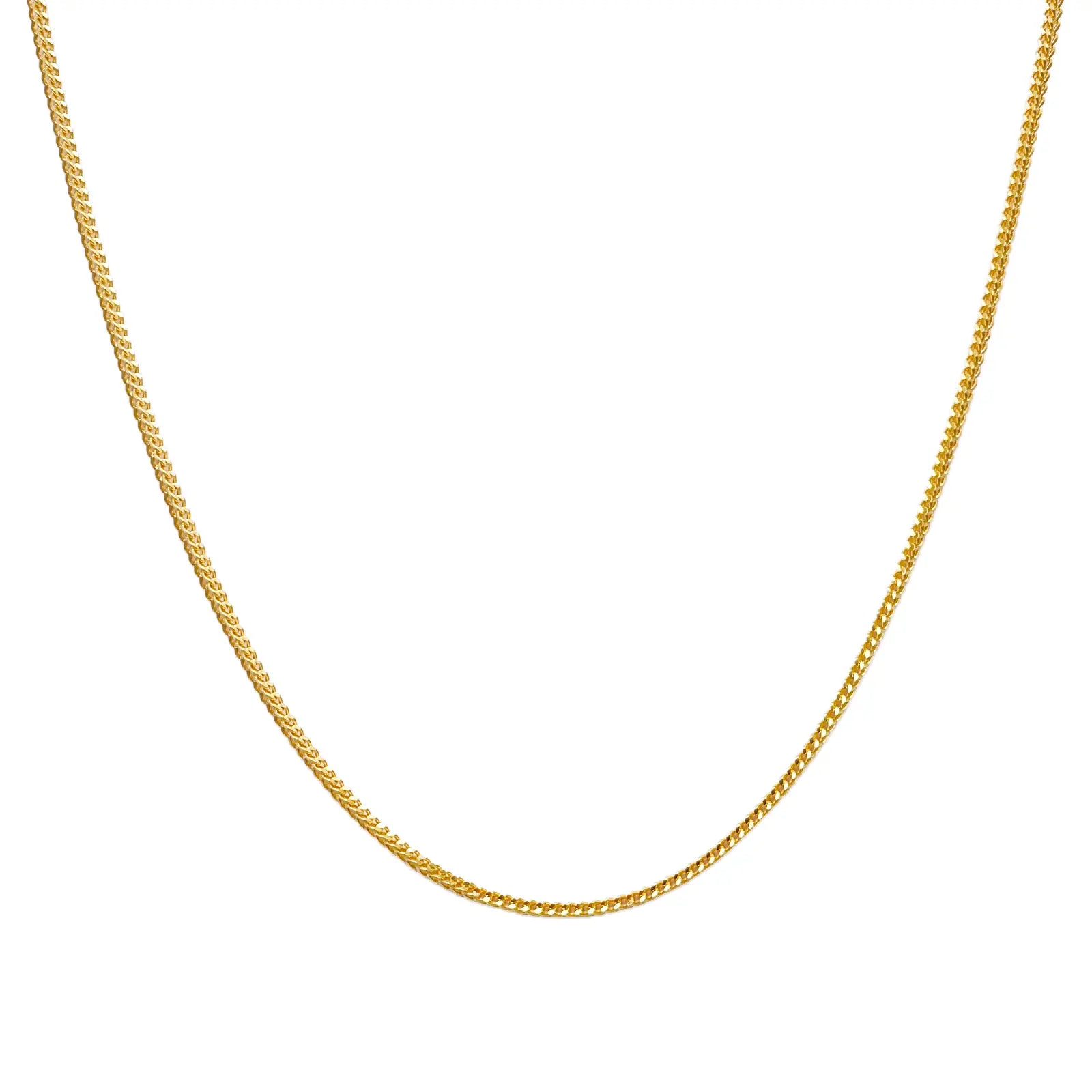 22ct Yellow Gold Foxtail Chain Necklace 22 Inches 2.0mm Width 
