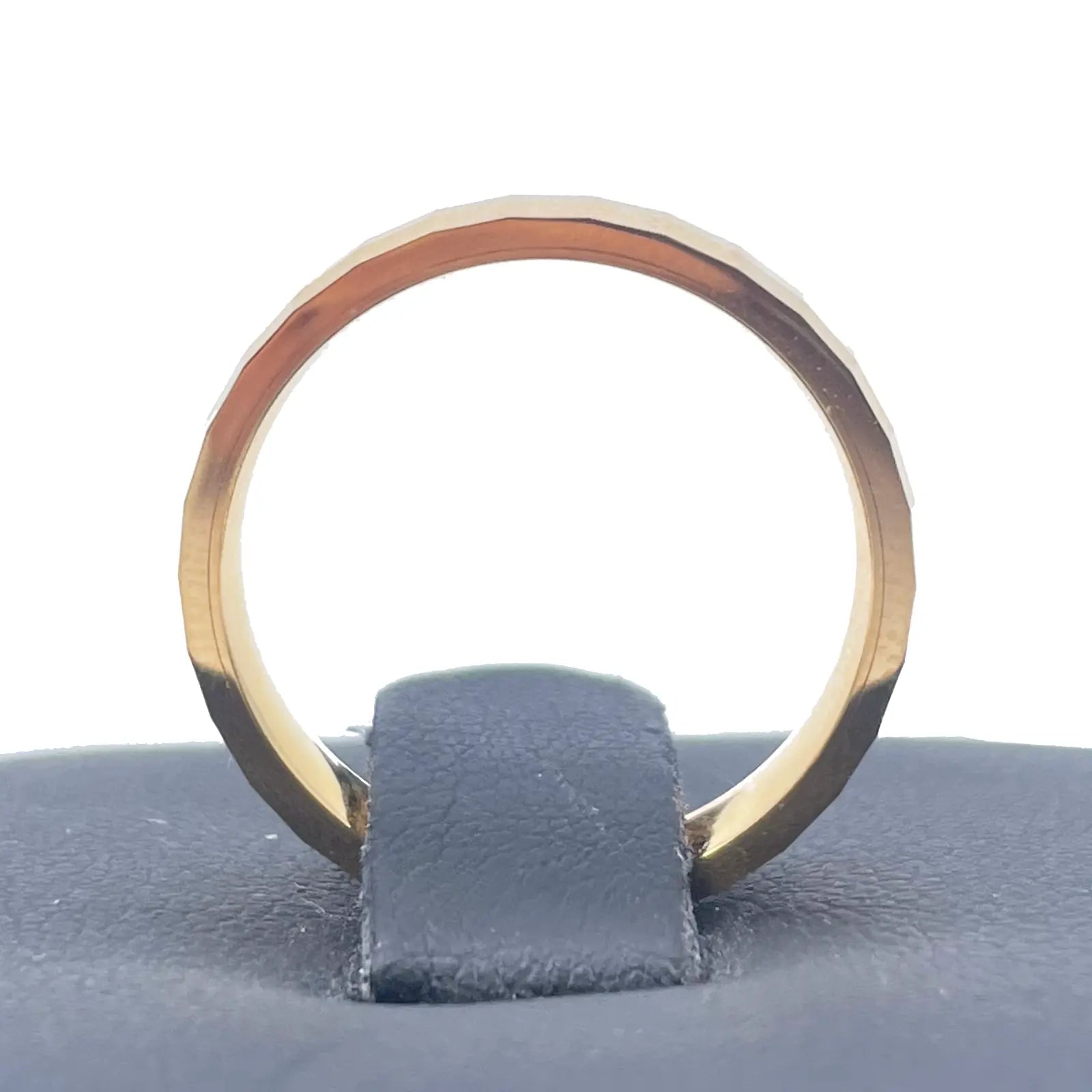 22ct Yellow Gold High Polished Women's Facetted Square Wedding Band 4mm 
