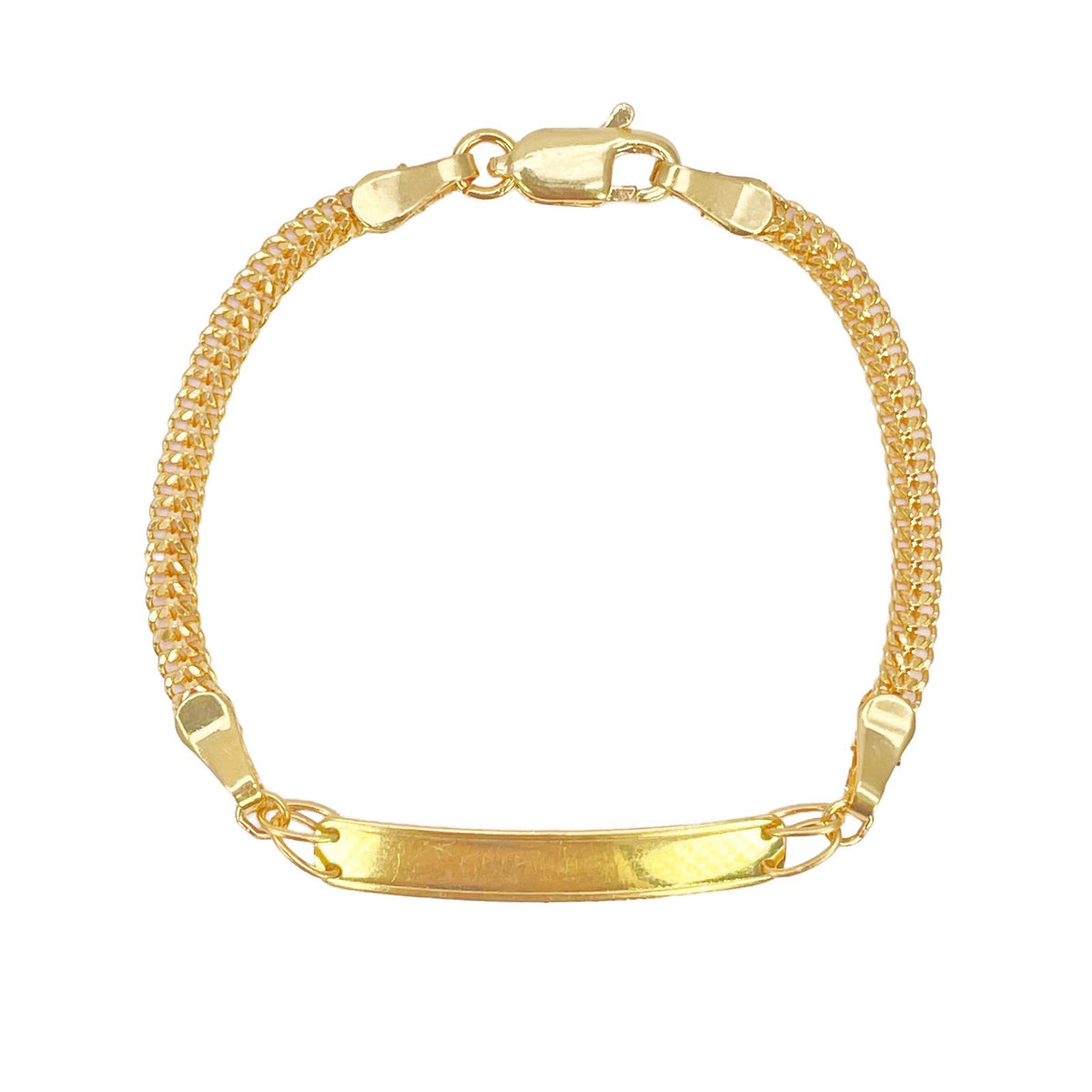 22 Karat Gelbgold Flachglieder-Kette Kinder Goldarmband 13,7 cm