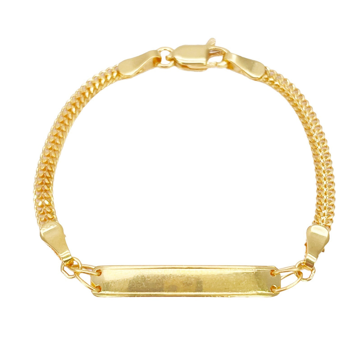 22 Karat Gelbgold Flachglieder-Kette Kinder Goldarmband 13,7 cm