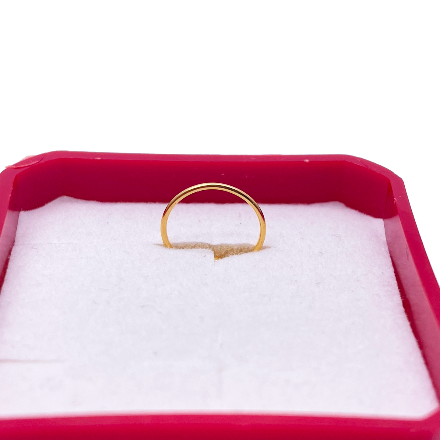 22 Karat Gelbgold Nasenring Glatt Poliert 10mm