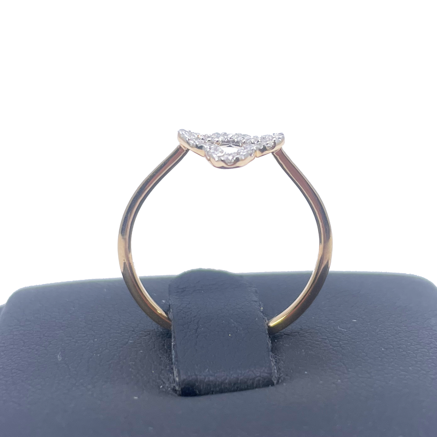 Ring aus 18 Karat Gelbgold mit Diamanten, Klee-/Blumenform, 0,18 Karat