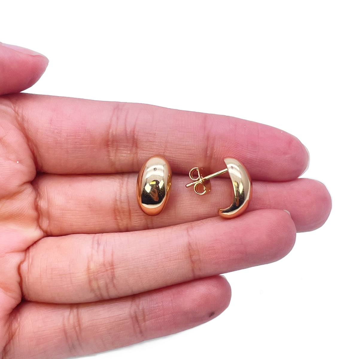Ohrringe aus 18 Karat Gelbgold, hochglanzpoliert, minimalistisch und chic