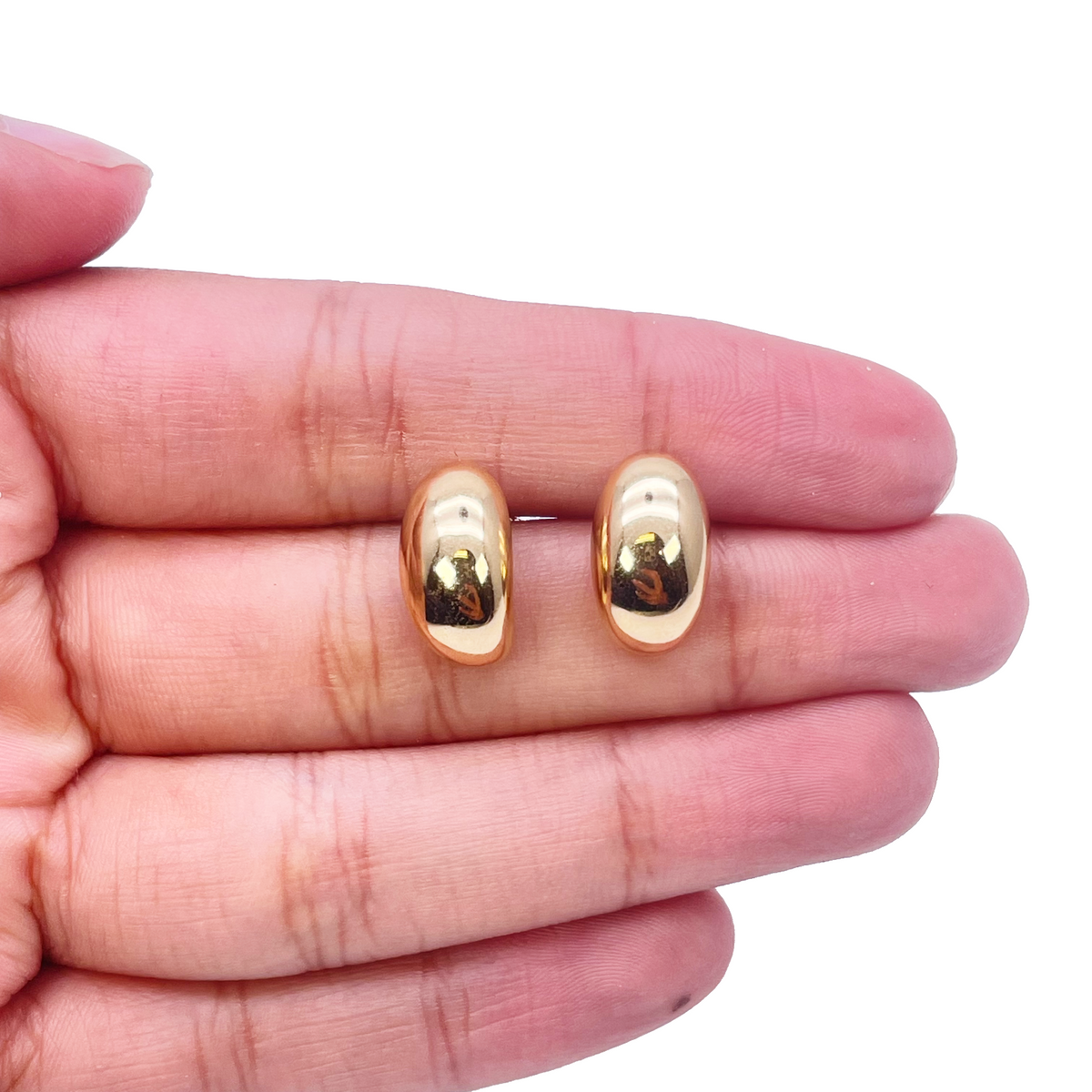 Ohrringe aus 18 Karat Gelbgold, hochglanzpoliert, minimalistisch und chic