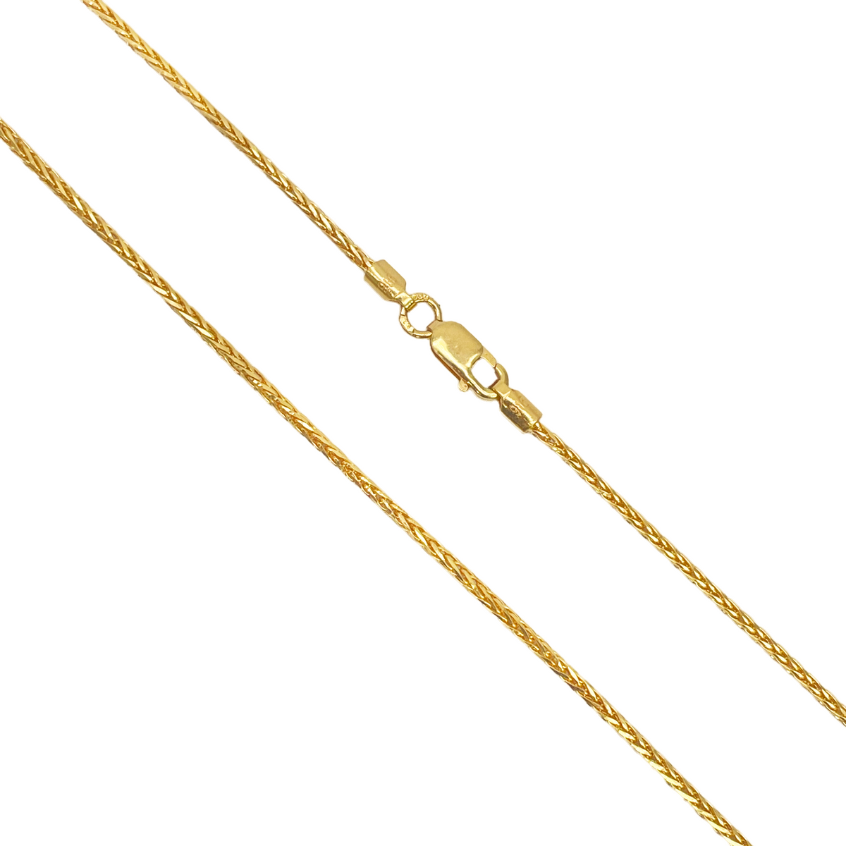 22 Karat Gelbgold Spiga Kettenhalskette 45,72 cm 1,4 mm Breite
