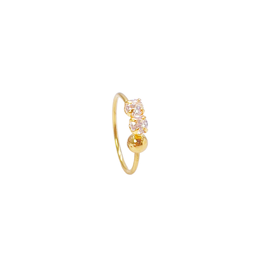 22 Karat Gelbgold wunderschöner, kleiner Huggie Nasenring, 9 mm