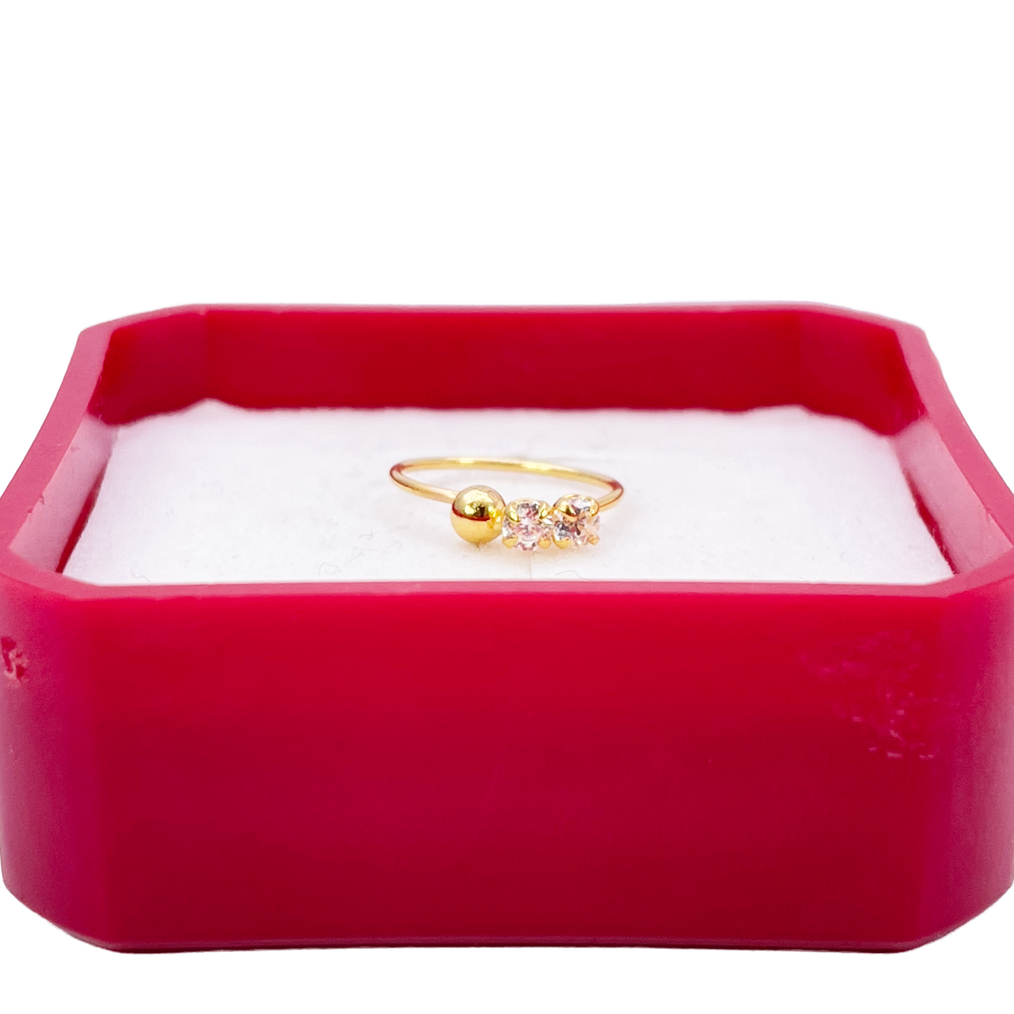 22 Karat Gelbgold wunderschöner, kleiner Huggie Nasenring, 9 mm