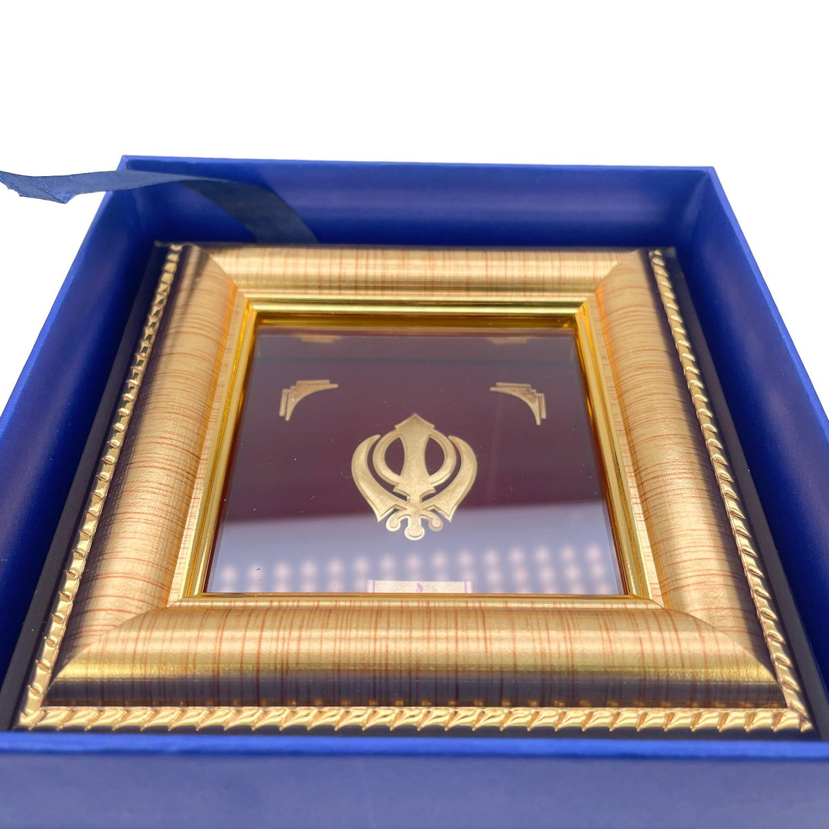 24ct Pure Gold Leaf Khanda Frame 12.7 x 12.7cm