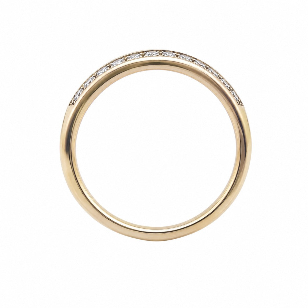 18ct Yellow Gold Natural Diamond Channel Set Half Eternity Ring 0.25ct