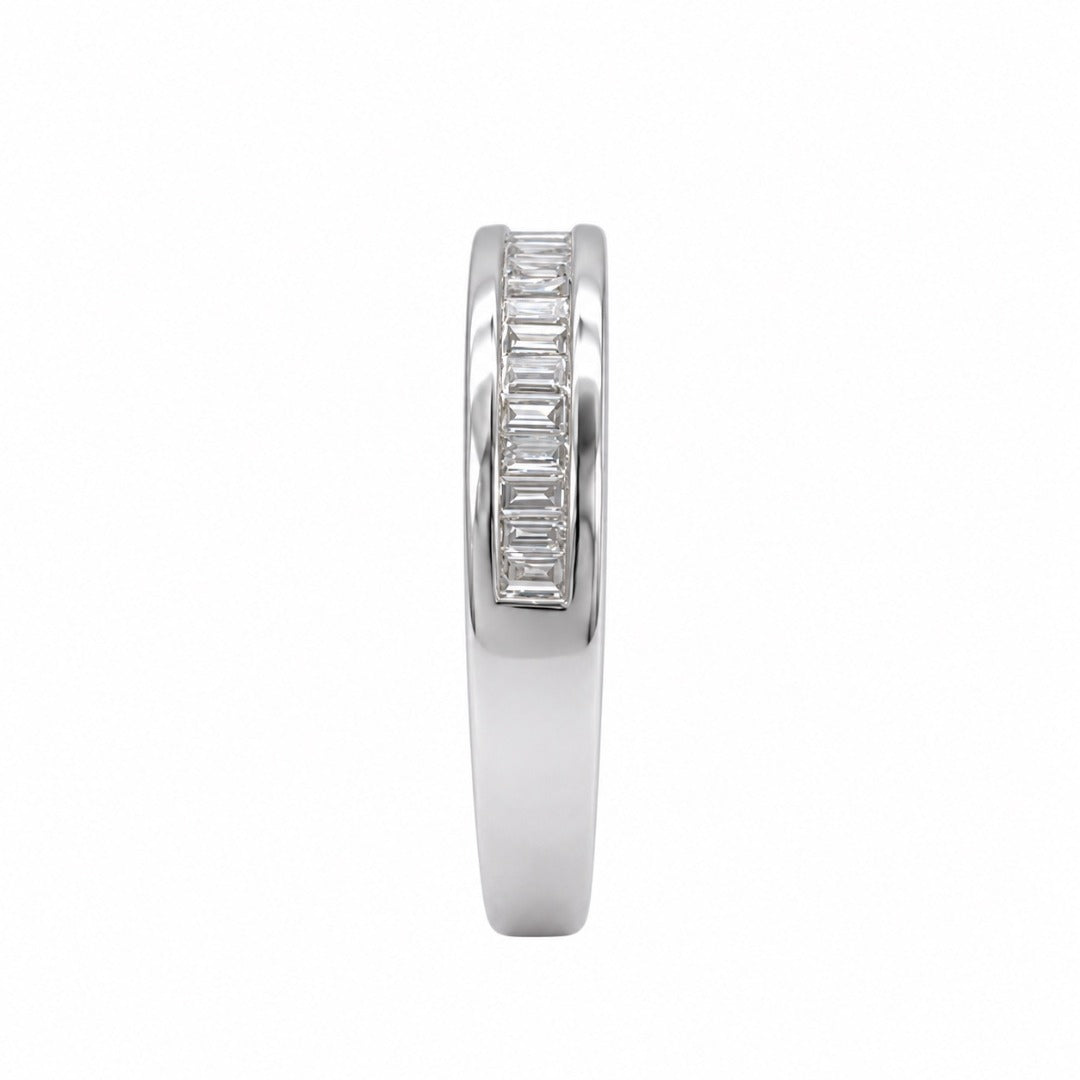 18ct White Gold Natural Baguette Diamond Half Eternity Ring Channel Set 0.20ct