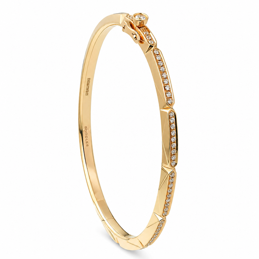18 Karat Gelbgold Diamant Armreif/Armband aus der Boodles Art Deco Jazz Kollektion 0,63 ct