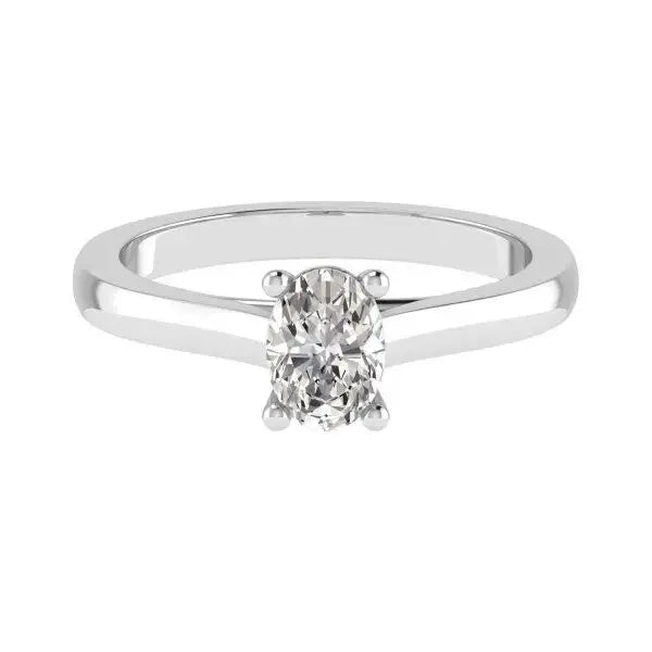 Oval Cut Natural Diamond Solitaire Engagement Ring 0.70ct GIA Certified  Diamond Yellow Gold Ring