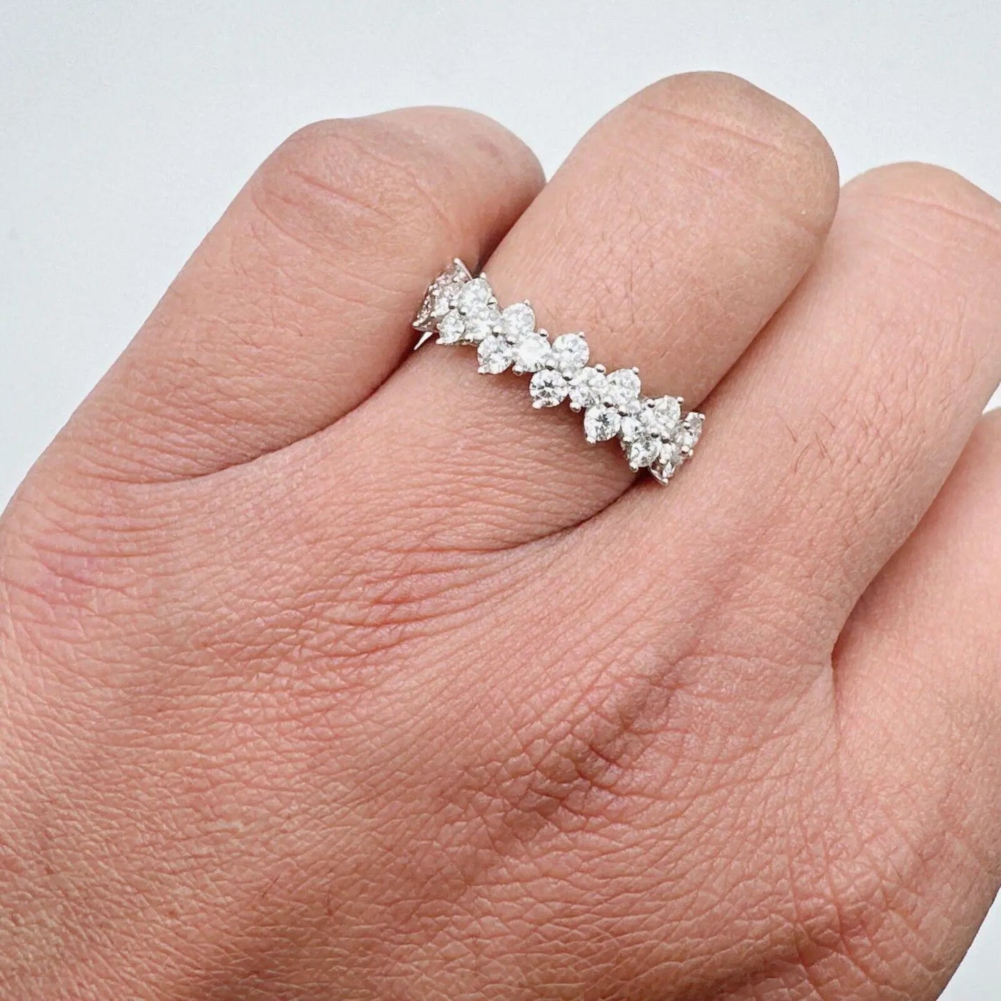 18Carat White Gold Diamond Half Eternity Band 1.02cts 5.8mm¬† Diamond Ring