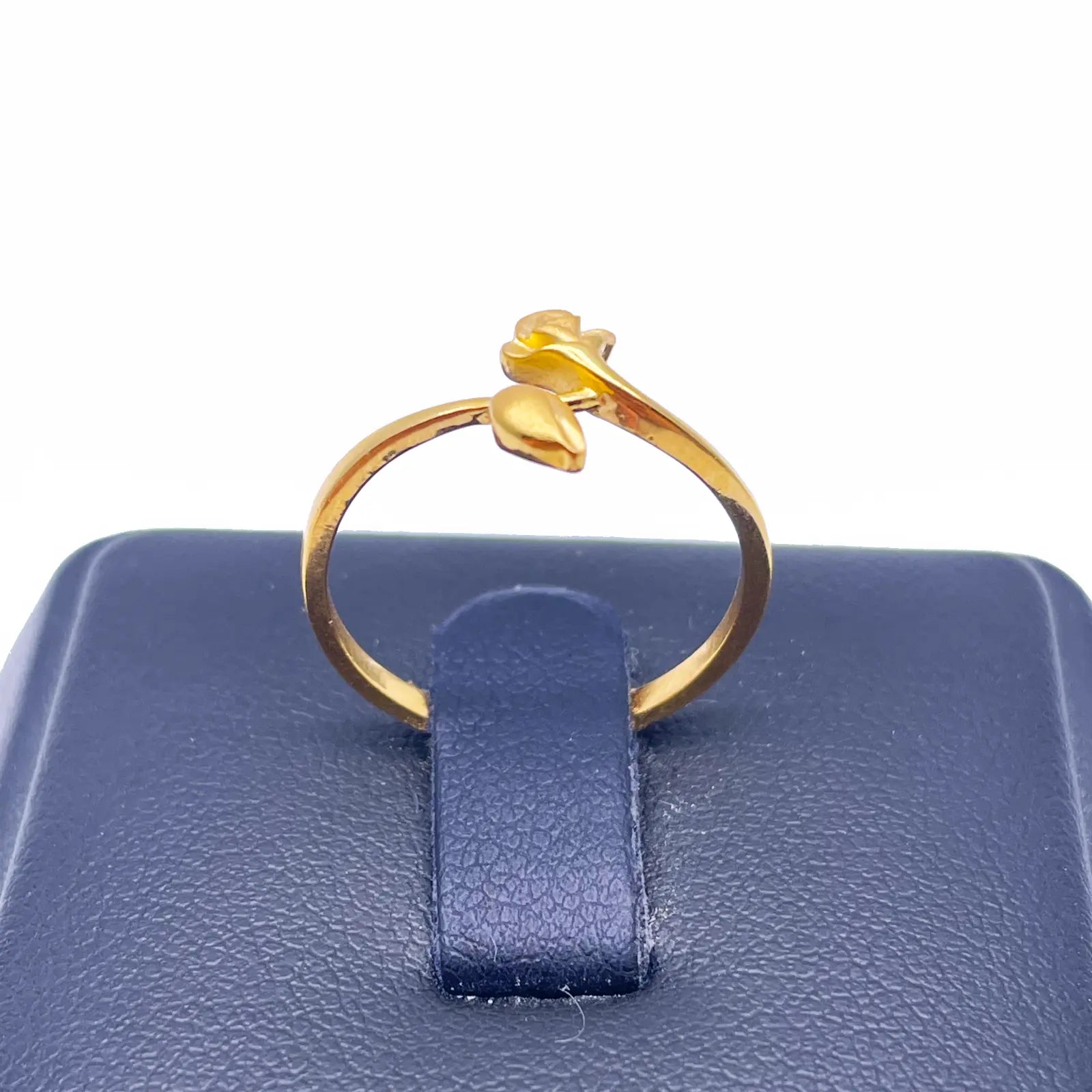 22ct Yellow Gold Polished & Matt Rose Minimalist Ring 